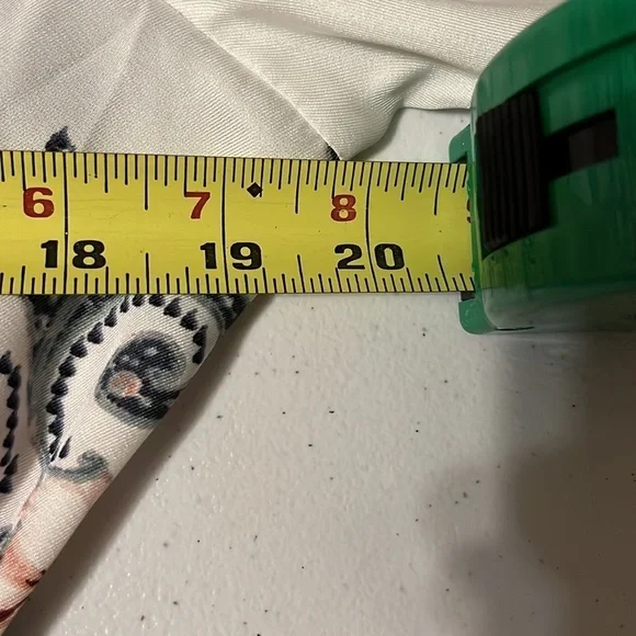 Inc faux wrap blouse. Blue paisley and floral , sz large - Picture 10 of 12